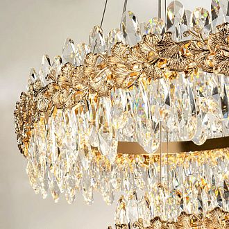 Люстра *80/50*20-160 см, *LED*130W, 3000-6000K, MODELUX  ML.9888.800.500 GD, Золото