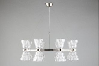 Подвесная люстра 85*70-170 см, 16*E14, 40W, Aployt Elinor APL.801.13.16, хром