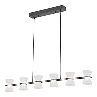 Линейно-подвесной светильник *83*35-120 см, 6*LED*3W, 3000K, Lussole Sherman LSP-7469, черный