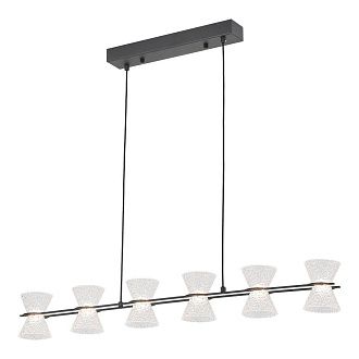 Линейно-подвесной светильник *83*35-120 см, 6*LED*3W, 3000K, Lussole Sherman LSP-7469, черный