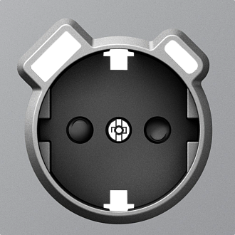 Donel A07 матовый серый накладка для розетки Schuko с зарядным устройством USB A+C,  со шторками 16A 250 В~,серия DB, DE22940