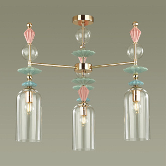 Подвесная люстра диаметр 65 см Odeon Light Bizet 4855/3C Золото