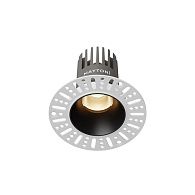 Встраиваемый светильник 9*8 см, вр 6 см, *LED*9W, 3000K, Maytoni Dip DL124-10W-3K-TRS-B, Черный