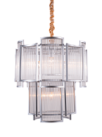 Люстра Ø560 x H630, мм, 9*40W (360W), SIL+CL(Матовый хром) NewRgy 2420W/9 SIL+CL