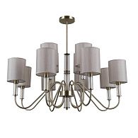 Люстра 82*82*68 см, 12*E14 Gerhort G11098/12AB+CL GR, Античная бронза;Прозрачный