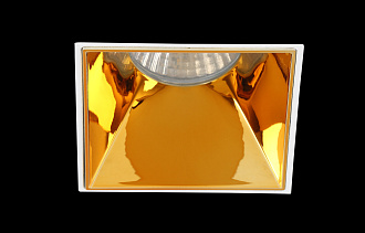 Светильник встраиваемый 9*8 см, Crystal Lux CLT 051C1 WH-GO белый/золото
