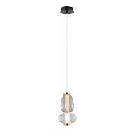Подвес 16*16*184 см, 2*LED*6W, 3000K Gerhort G52158A/2BK BRS+WT+SM+CL, Черный