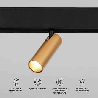 Трековый светильник LED 7W, 2700~6500 К, 15,8*19,2*3,5 см, латунь, Elektrostandard Slim Magnetic 85070/01