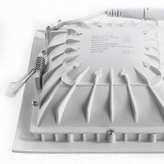 Светильник 15*15 см, 12W, 3000K, белый, теплый свет, Arte Lamp Riflessione A7412PL-1WH, встраиваемый светодиодный