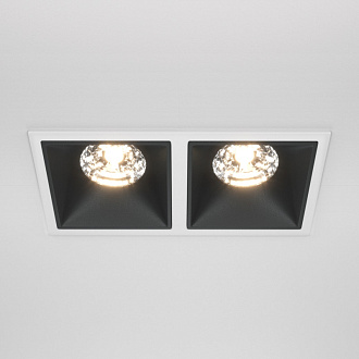 Светильник 17 см, 30W, 3000K, Technical DL043-02-15W3K-D-SQ-WB, белый-черный, 36°, Dim, Triac, вр 7,5*15,5 см