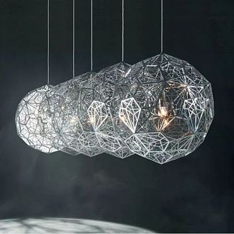 Люстра Etch Web Gold 67*67*67 см, 1*E27*60W, ImperiumLoft 40.019, Золотистый
