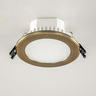 Светильник встроенный 11*4,2 см, LED*7 W, 3000-5500-4000 К, Бронза Citilux Акви CLD008113V, вр 9 см