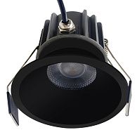 Светильник встраиваемый 8,5*7,6 см, вр 7,5 см, *LED*12W, 2700 / 4000 / 5000K, Mantra Rombok MAN8767, черный