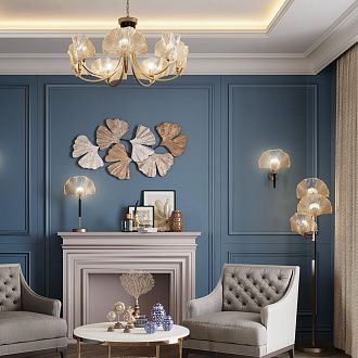 Подвесная/потолочная люстра Диаметр 100 см Odeon Light Ventaglio 4870/7 Золото
