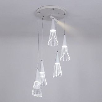 Светильник 45*45*35-85 см, *LED*21W, 3000-6000K, LED4U L7106-6 WТ, Белый
