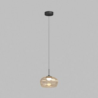 Подвесной светильник 28 см, 16W, 3000K, Denkirs Floa DK6742-BK+AM, черный
