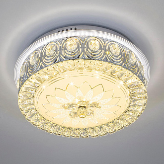 Светильник 40*40*16 см, LED 46W, 3000 / 6000K, Хром LED4U 1169-400 CR