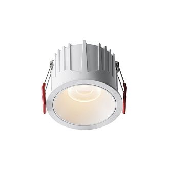 Встраиваемый светильник 6,3 см, LED*15W, 3000K, Maytoni Alfa LED 60° DL043-01-15W3K-RD-W-1, Белый, вр 7,5 см
