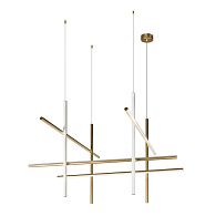 Подвесная люстра 120 см, 60W, 3000K, Loft IT Coordinates 10393/B, золото