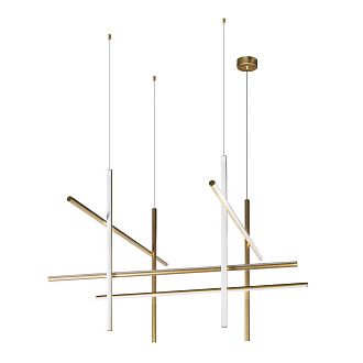 Подвесная люстра 120 см, 60W, 3000K, Loft IT Coordinates 10393/B, золото