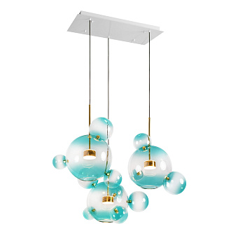 Подвесной светильник 120*60*68 см, 3*LED*10W LOFT IT Bolle 2027-S3 Blue золото
