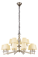 Люстра Ø920 x H500(1500), мм, 15*40W (600W), NICKEL (Никель) NewRgy 8686/10+5NK NICKEL