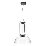 Светильник подвесной 40*56 см, 1 LED*18W, 4000 К, Divinare Trumpet 1242/06 SP-18, Черный