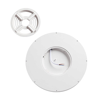Cветильник 30*2,5 см, LED 24W, 3000/4000 К, IP40, белый, пластик Sonex Omega White, 7661/24L