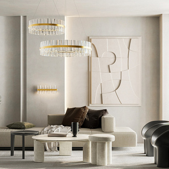 Подвесной светильник  60*25 см, LED 45W, 3000К, Латунь Maytoni Mirage MOD173PL-L45BS3K