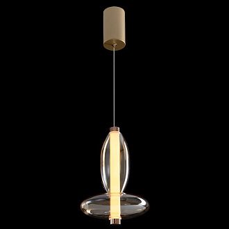 Светильник 18 см, 10W, 3000K, Crystal Lux QUASAR SP10W LED AMBER, золото