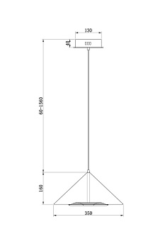 Светильник 35 см, 4W, 3000K, Freya FR5397PL-L3B, черный