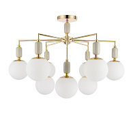 Люстра потолочная 86*59 см, 9*E14 Lumion Vivien 6580/9C французское золото, серый