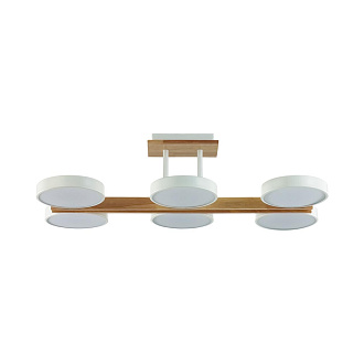 Потолочный светильник 33*65*17 см, 1*LED*72W 3000-4000-6000K Lumion Plato 8030/108CL белый, дерево