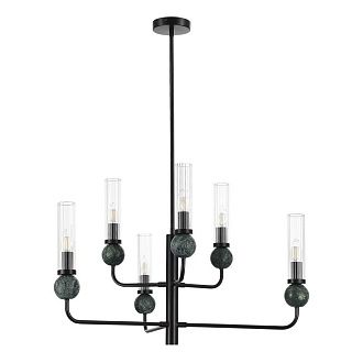 Люстра на штанге 80*151 см, 6*E14*40W, ST-Luce Medea SL1244.403.06, черный