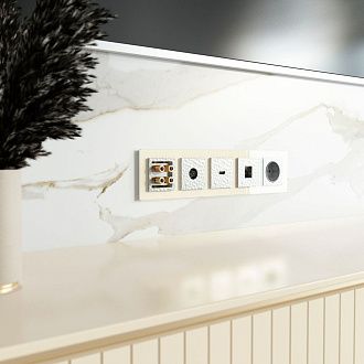 W1283006 ТВ-розетка оконечная, hammer серебряный Werkel, 4690389163074