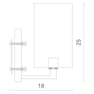 Бра Divinare Porta 5933/01 AP-1, коричневый