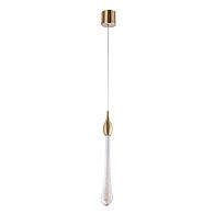 Подвесной светильник 40*6 см, 1*LED, 4W, 3000K Arte Lamp Raindrop A1803SP-3PB, Латунь