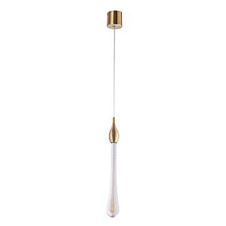 Подвесной светильник 40*6 см, 1*LED, 4W, 3000K Arte Lamp Raindrop A1803SP-3PB, Латунь