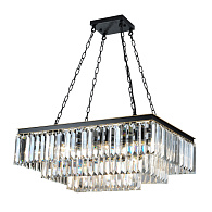 Подвесная люстра Divinare 3001/01 SP-15 Nova, 80х50 см, черный/золото/прозрачный