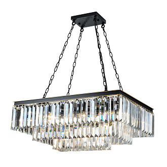 Подвесная люстра Divinare 3001/01 SP-15 Nova, 80х50 см, черный/золото/прозрачный