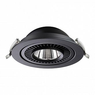 LED светильник 14 см, 18W, 4000K, Novotech Gesso 358818, черный, вр 12 см
