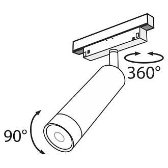 Светодиодный светильник 7W, 4000K Maytoni Track Lamps TR019-2-7W4K-B черный
