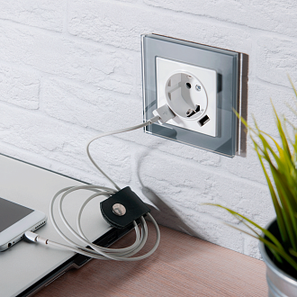 W0011115/ Рамка на 1 пост Favorit (серый,стекло) Werkel 4690389159510