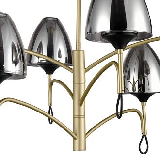 Подвесная люстра  70*70 см, 6*G9 шампань, черный Vele Luce Oro VL5654P26