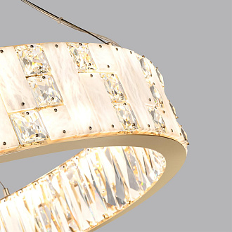 Люстра 60*60*100 см, LED 1*100W, 3700 К, Odeon Light Crossa 5072/100L, золото/прозрачный/белый
