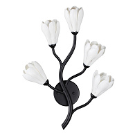 Бра 5*G4 LED*5W Odeon Light Gardi 5090/5W, черный матовый