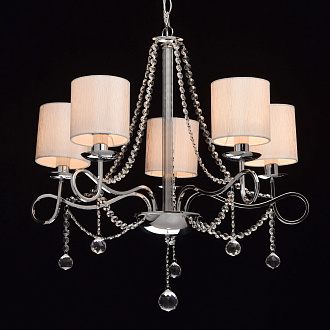 Люстра 64*100 см, 5*E14 хром/прозрачный MW-Light Федерика 684010105