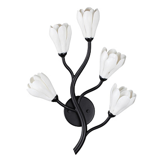 Бра 5*G4 LED*5W Odeon Light Gardi 5090/5W, черный матовый