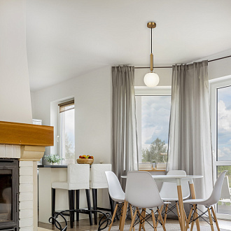 Светильник подвесной 15 см Freya Zelda FR5124PL-01BS, латунь