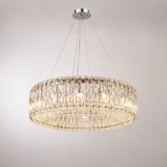 Люстра Ø800 x H280 (1200), мм, 12*40W (480W), CHROME (Хром) NewRgy NW090-ф800*H280(1200) CHROME